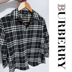 NWOT Burberry Vintage Plaid Check Wool Shirt